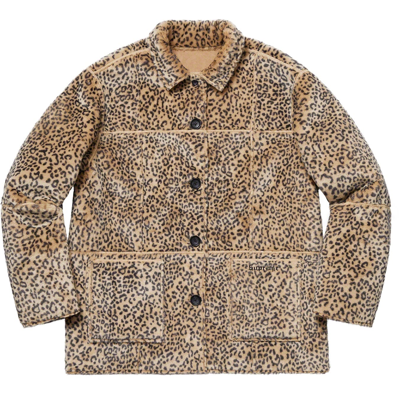Reversible Faux Suede Leopard Coat view 7
